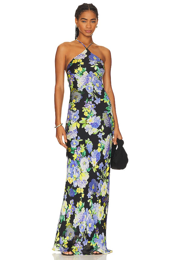 ★FLOWOOM★ Blooming Halter Neck Dress Long(3color) Zimmermann - The Ascension Plunge Halter Cotton long dress