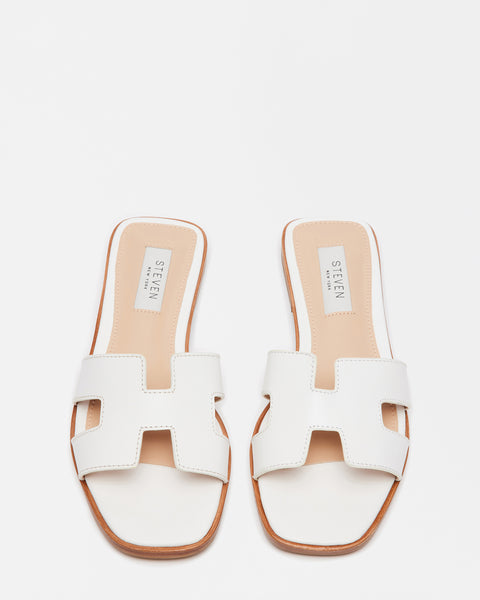 Steve madden best sale greece sandals white