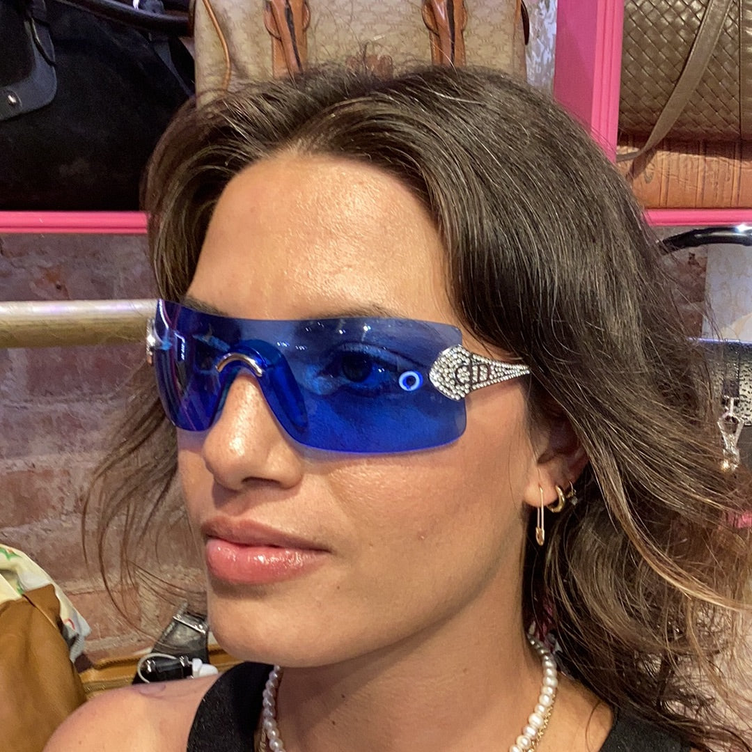 Vintage y2k Dior blue mask sunglasses