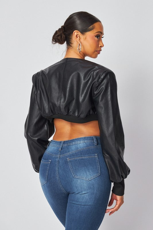 leather shrug
