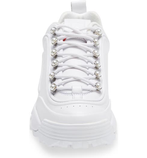 Disruptor Zero Pearl Sneaker in White & White SZ 7 cheapest