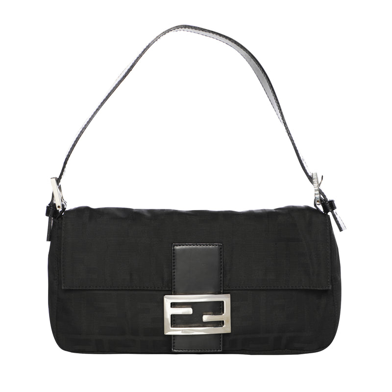 FENDI: bag in leather with logo - Black