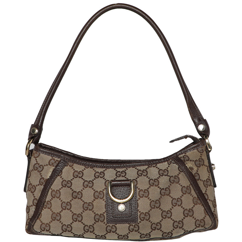 Vintage Authentic Gucci GG Canvas Abbey D Ring Hobo Shoulder Bag
