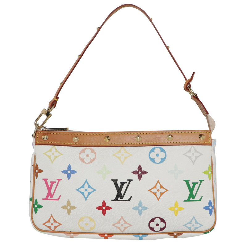 Louis Vuitton, Bags, White And Rainbow Lv Purse