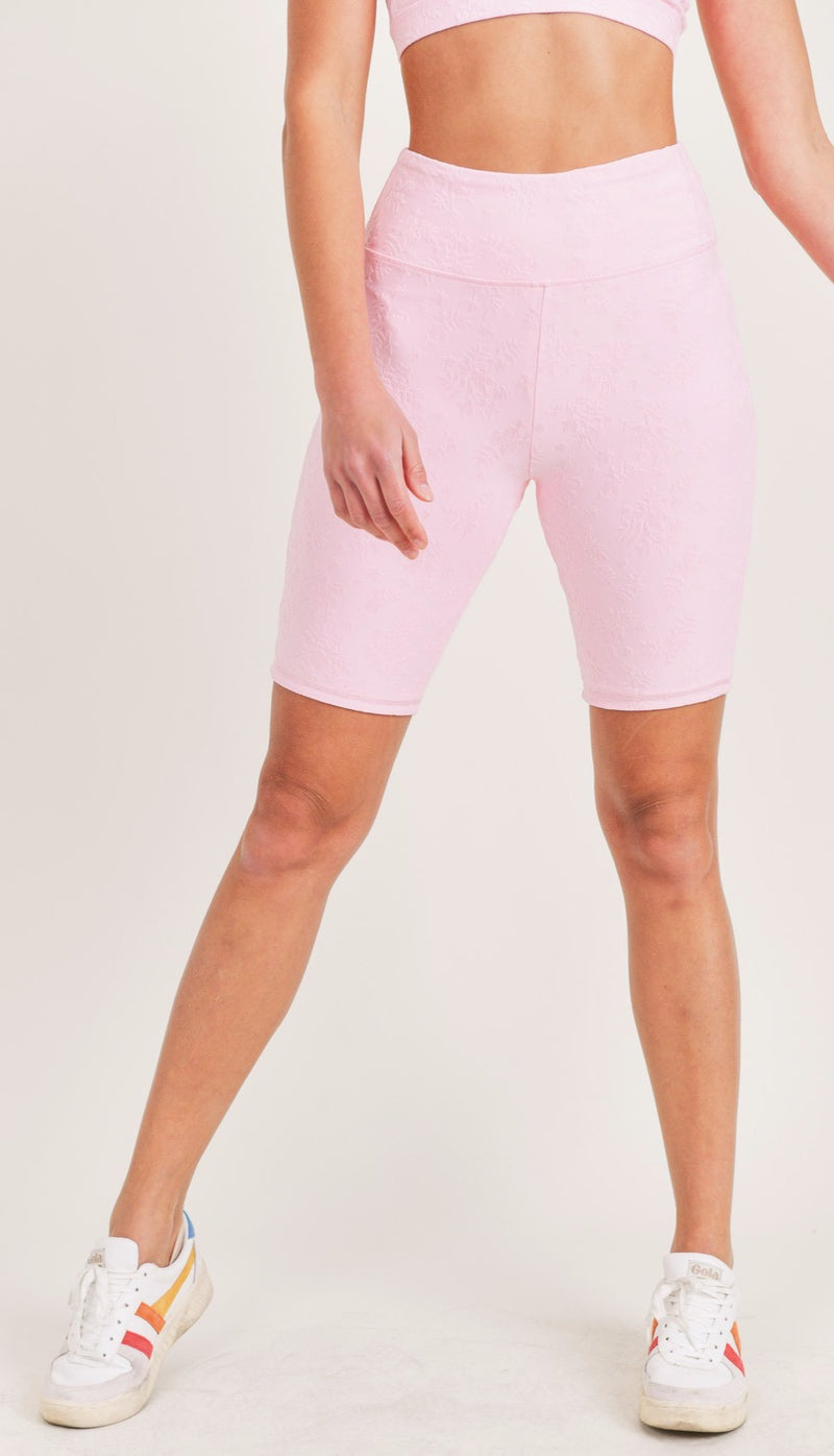 Pink cycling shorts