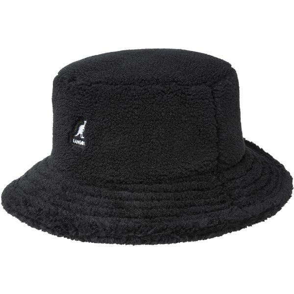 Kangol Plush Teddy Bucket Rap Hat - Black