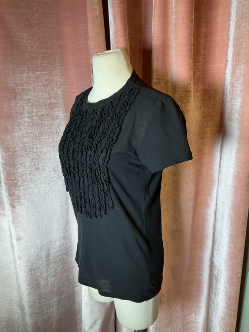 Vintage Y2K Jean Paul Gaultier Maille Ruffle Bib Fine Knit Crew neck Unisex Top