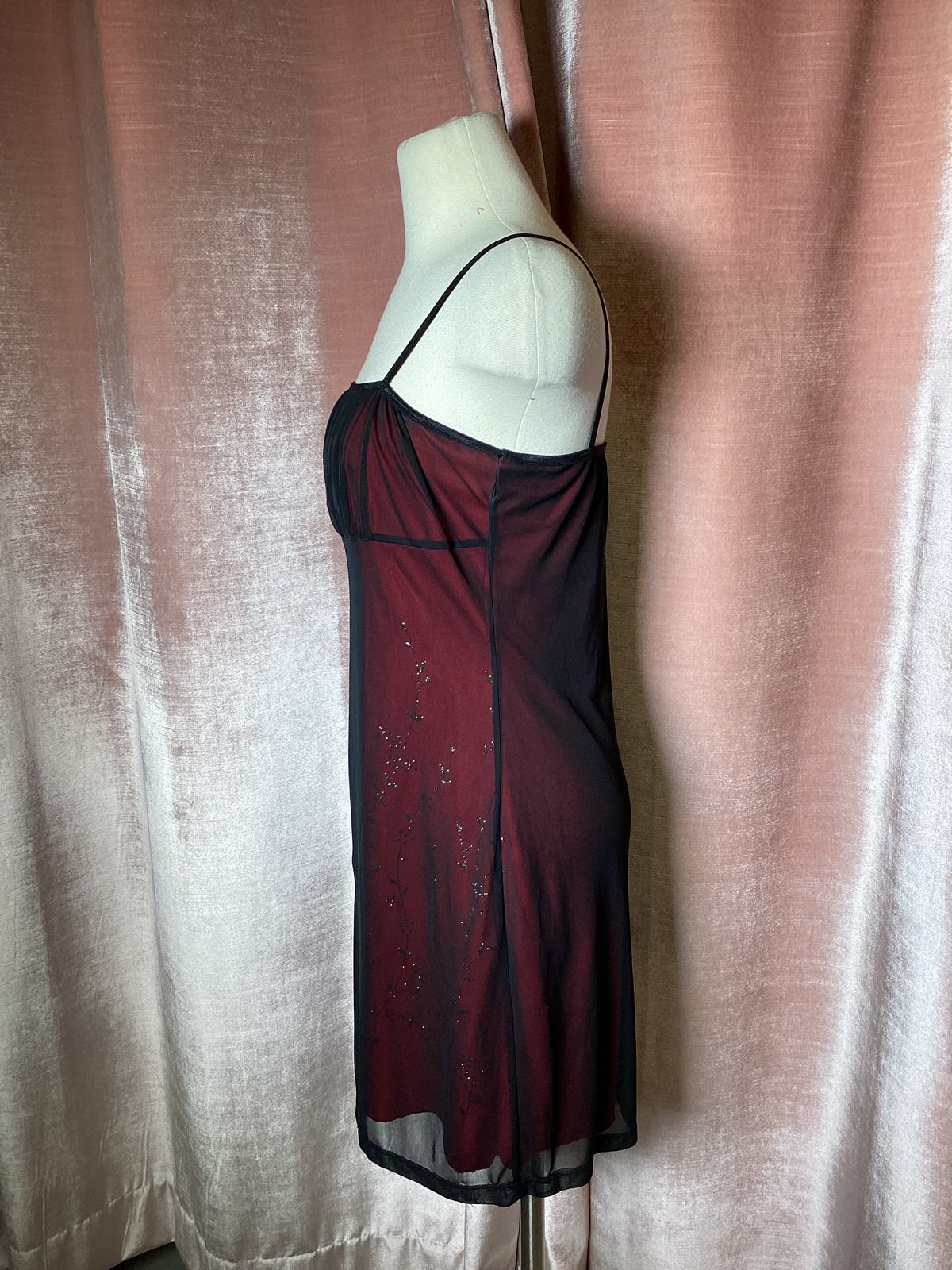 Vintage Y2K Candy Rocket Mesh Glitter Babydoll Empire Bodycon Dress
