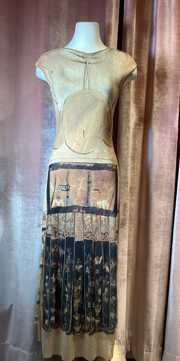 Vintage y2k Unlabeled Vivienne Tam Mesh Geisha Dress