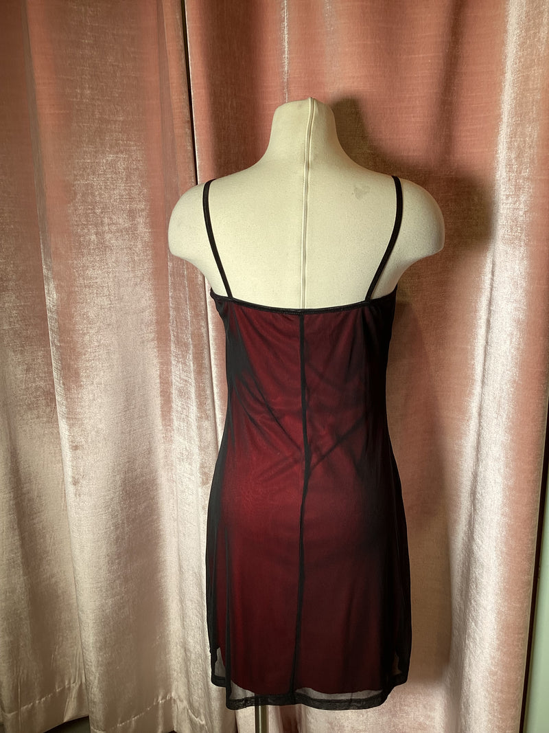 Vintage Y2K Candy Rocket Mesh Glitter Babydoll Empire Bodycon Dress
