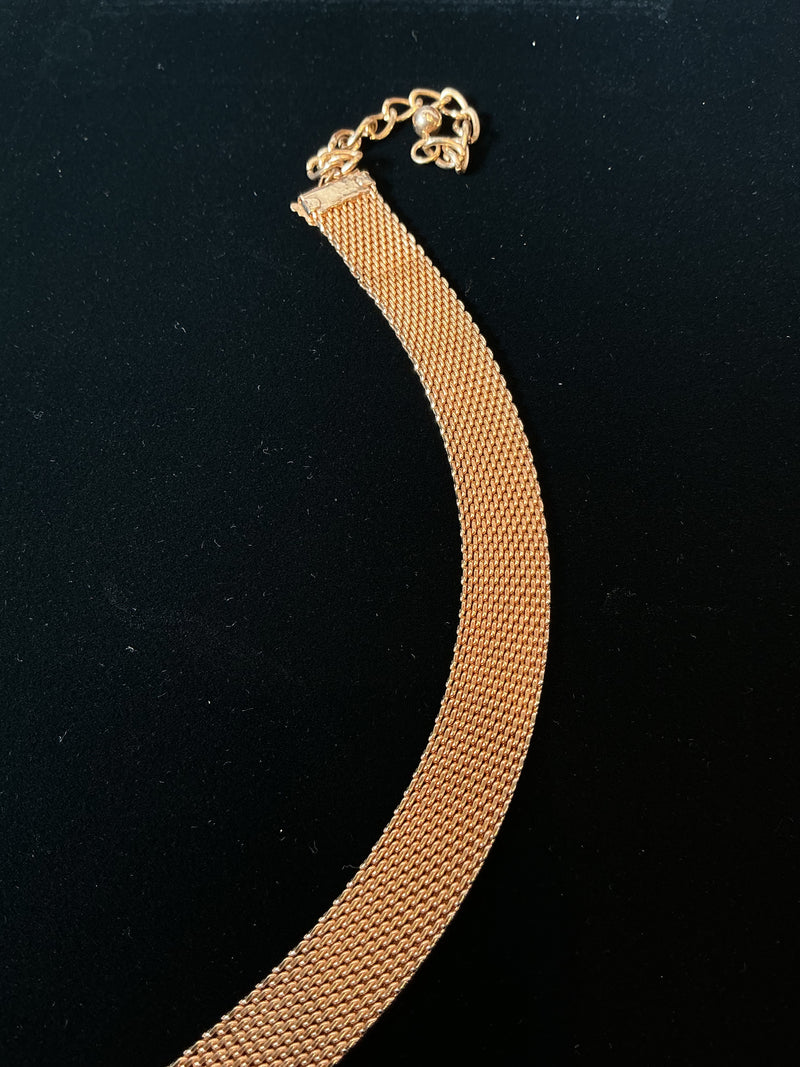 Vintage 1970s disco mesh choker