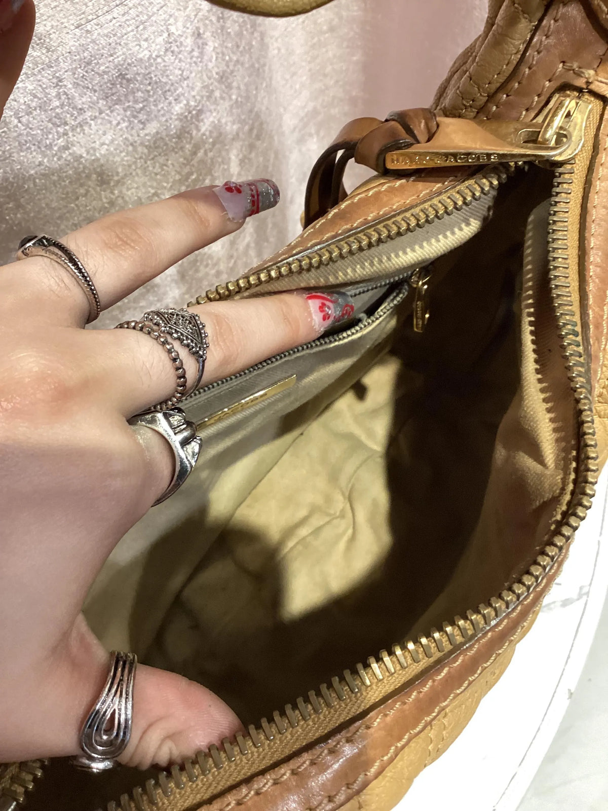 Vintage Y2K Marc Jacobs Leather Quilted Banana Hobo Bag