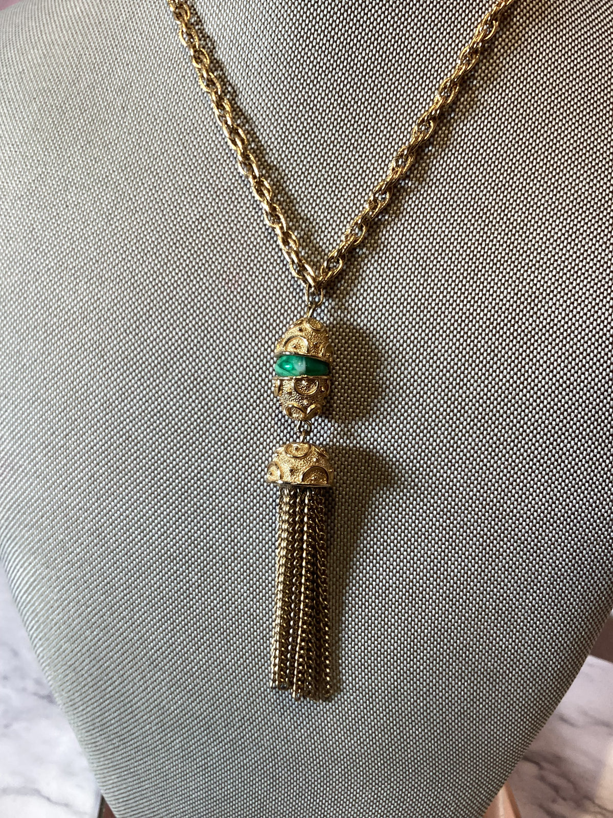 Vintage 1970s resin Leo zodiac oversized pendant