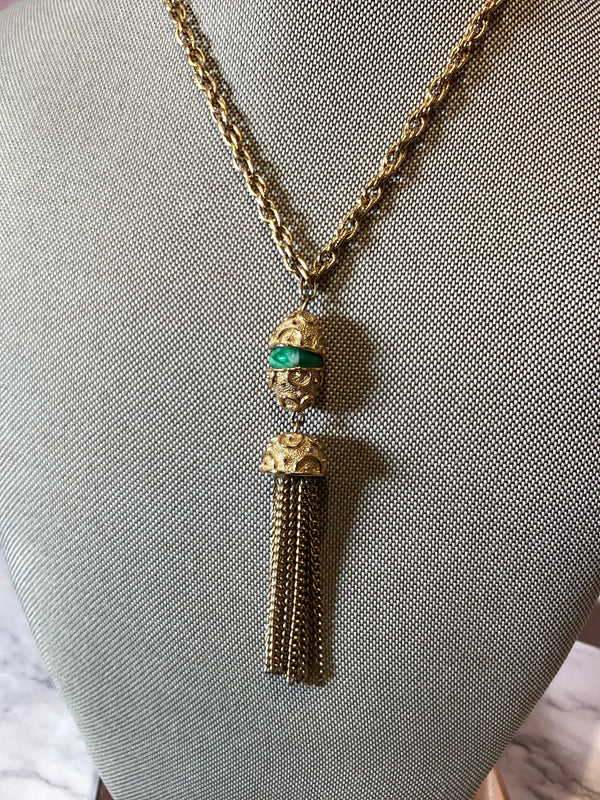 Vintage 1970s resin Leo zodiac oversized pendant