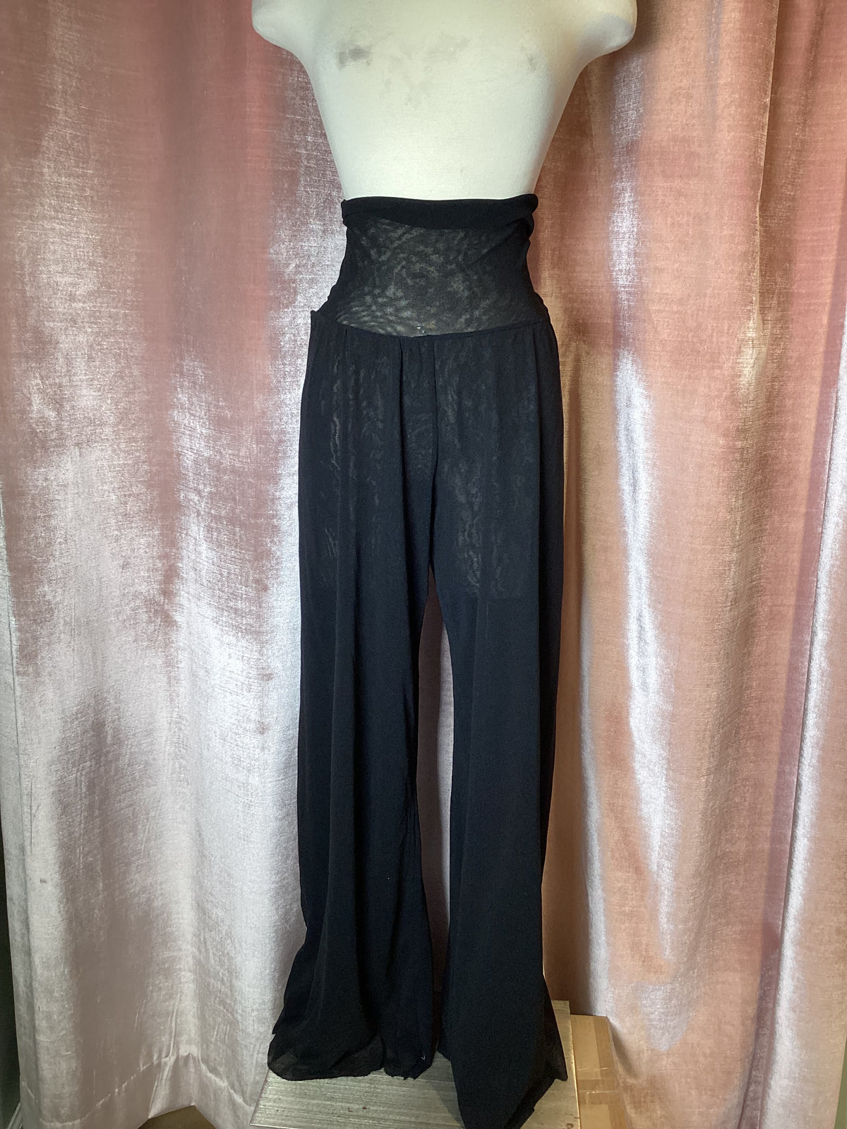 Vintage y2k 90s Jean Paul Gaultier soliel mesh flare pants XL L