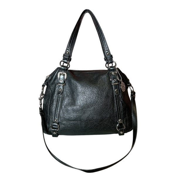 Y2K Coach Black Leather Tote Crossbody Messenger Satchel Handbag
