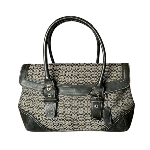 Y2K Coach Leather Monogram Shoulder Bag