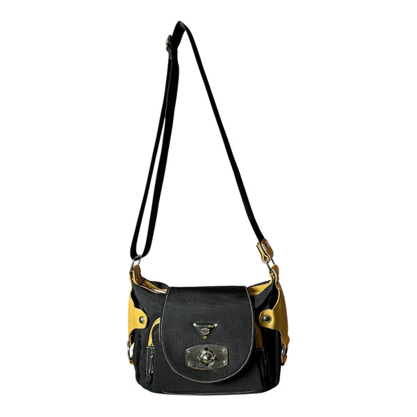 Y2K Secosana Yellow and Black Sporty Crossbody Bag
