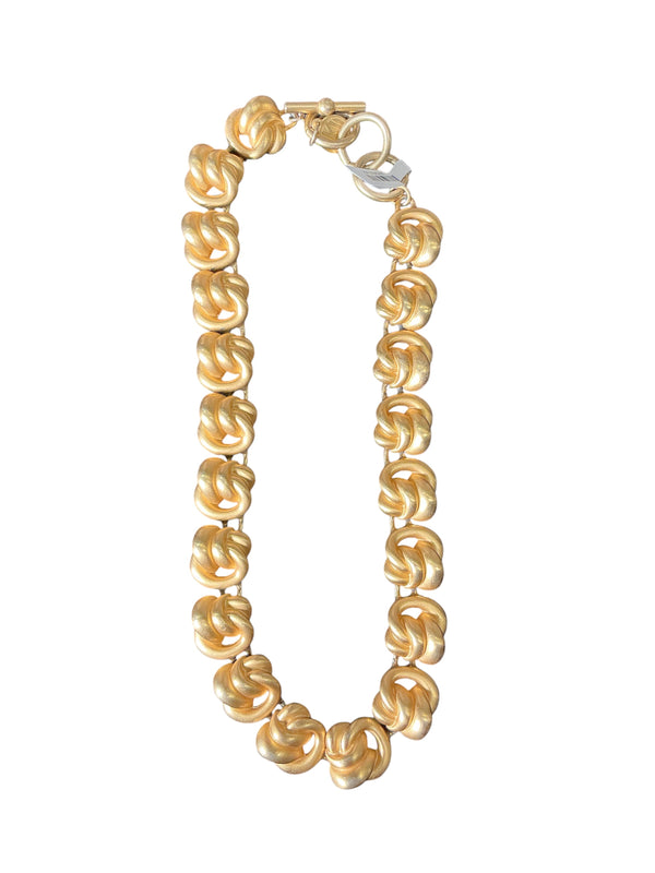 Vintage Anne Klein chunky knot chain necklace