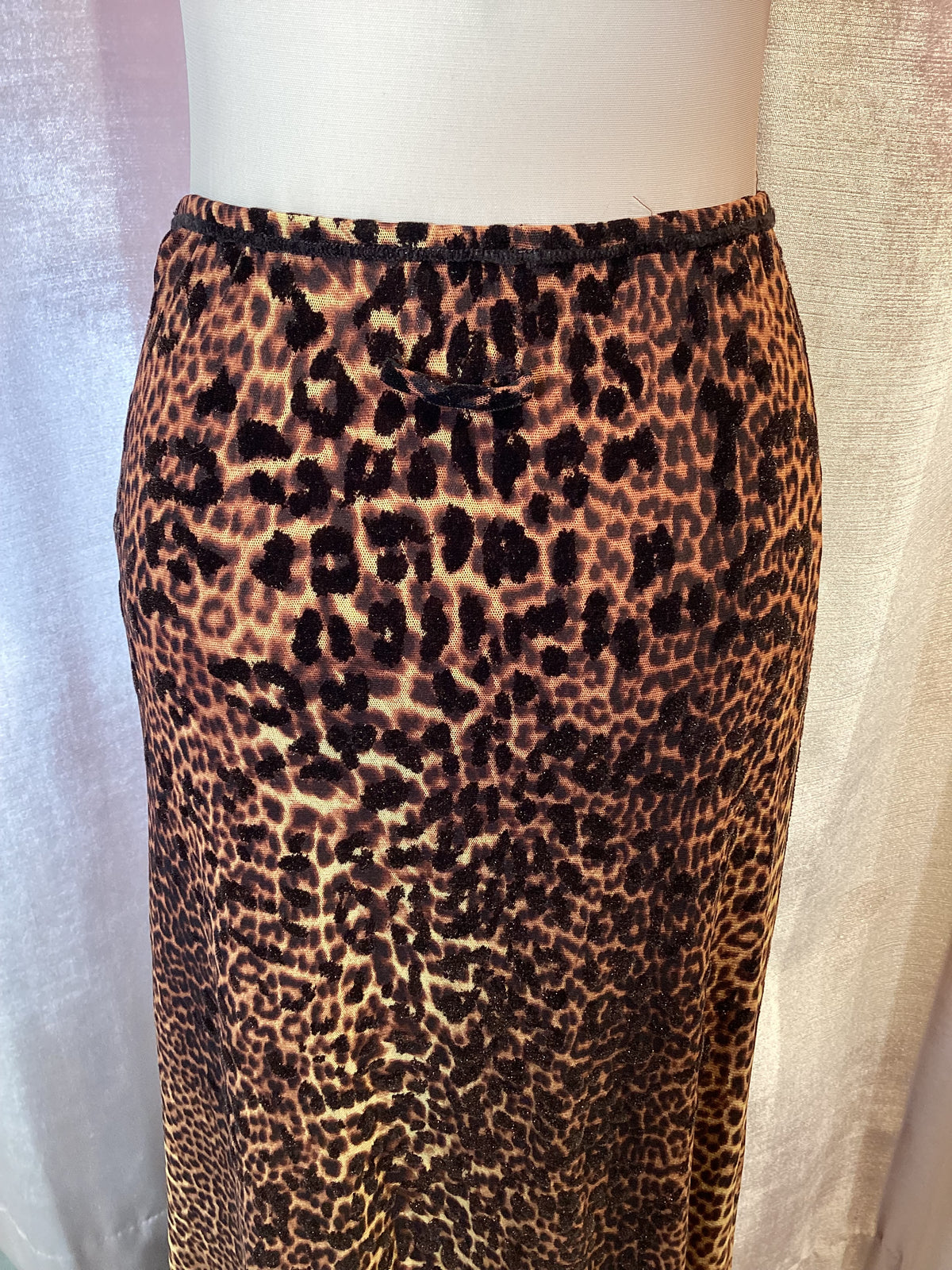 Y2K 90s Jean Paul Gaultier Maille Animal Print Mesh Maxi Skirt