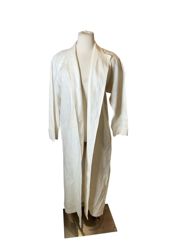 Vintage 90s Ralph lauren linen duster robe trench coat  S