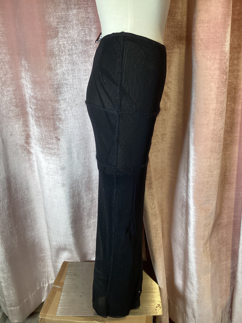 Vintage 90s Jean Paul Gaultier classique mesh patchwork maxi skirt