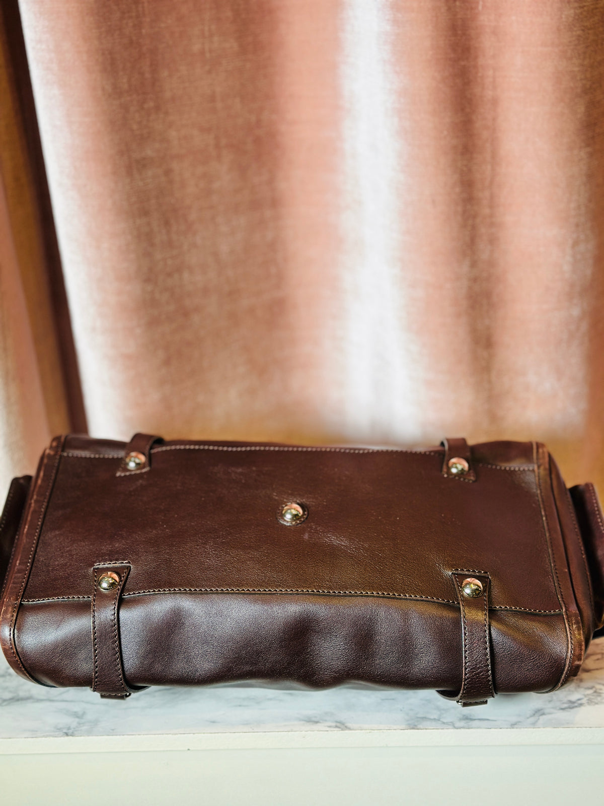 vintage 2000's Celine Triomphe Oversized Leather Cargo Shoulder Satchel Bag