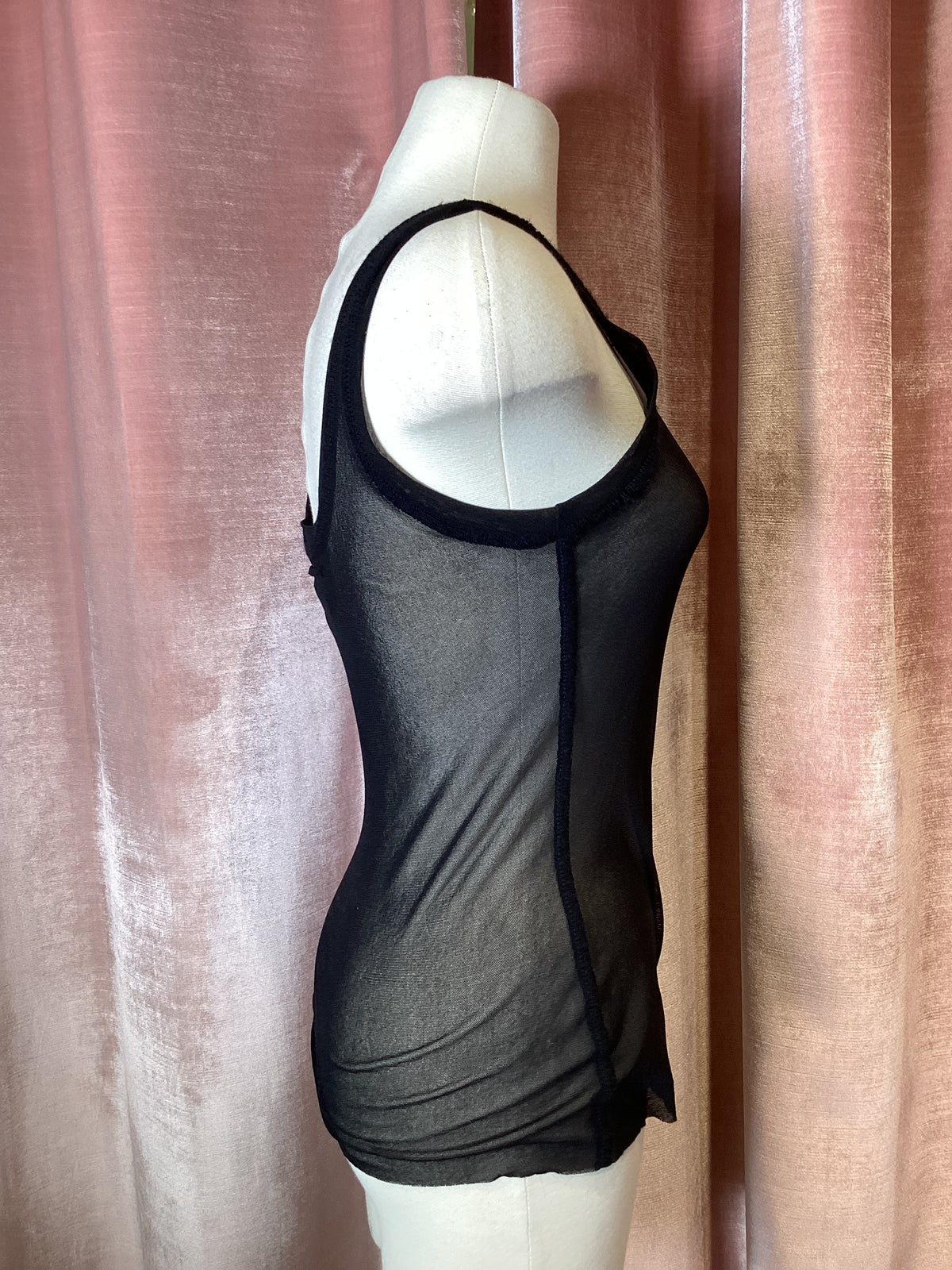 Vintage 90s y2k Jean Paul Gaultier maille sheer mesh tank top Medium