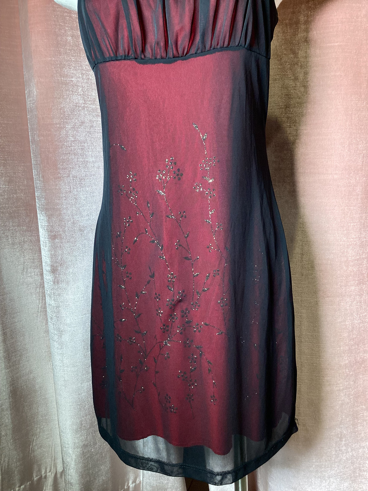 Vintage Y2K Candy Rocket Mesh Glitter Babydoll Empire Bodycon Dress