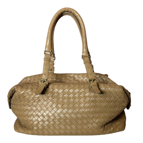 Y2K Bottega Veneta Intrecciato Leather Bowler Mini Weekender Speedy Duffle Shoulder Bag