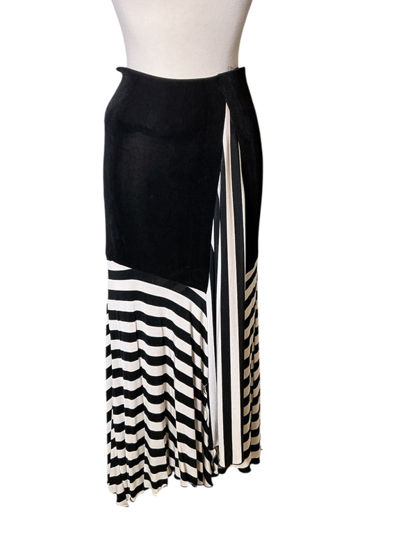 Y2K Slinky Striped Hankerchief Skirt