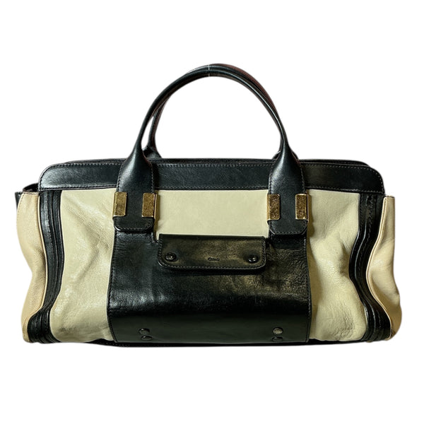 Y2K Chloe Alice Two Toned Top Handle Leather Bag