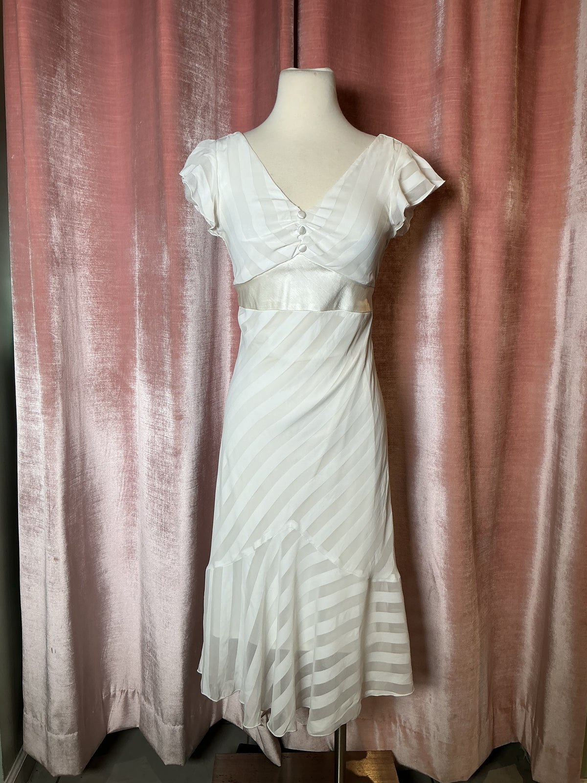 Vintage Y2K Studio Y Empire Waist Asymmetrical Midi Dress