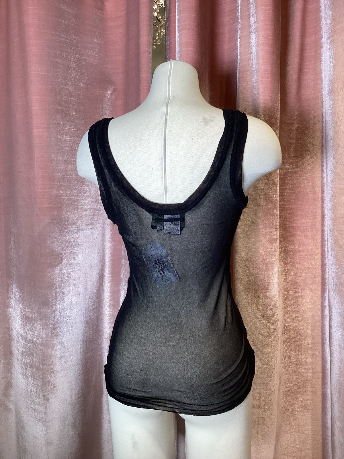 Vintage 90s y2k Jean Paul Gaultier maille sheer mesh tank top Medium