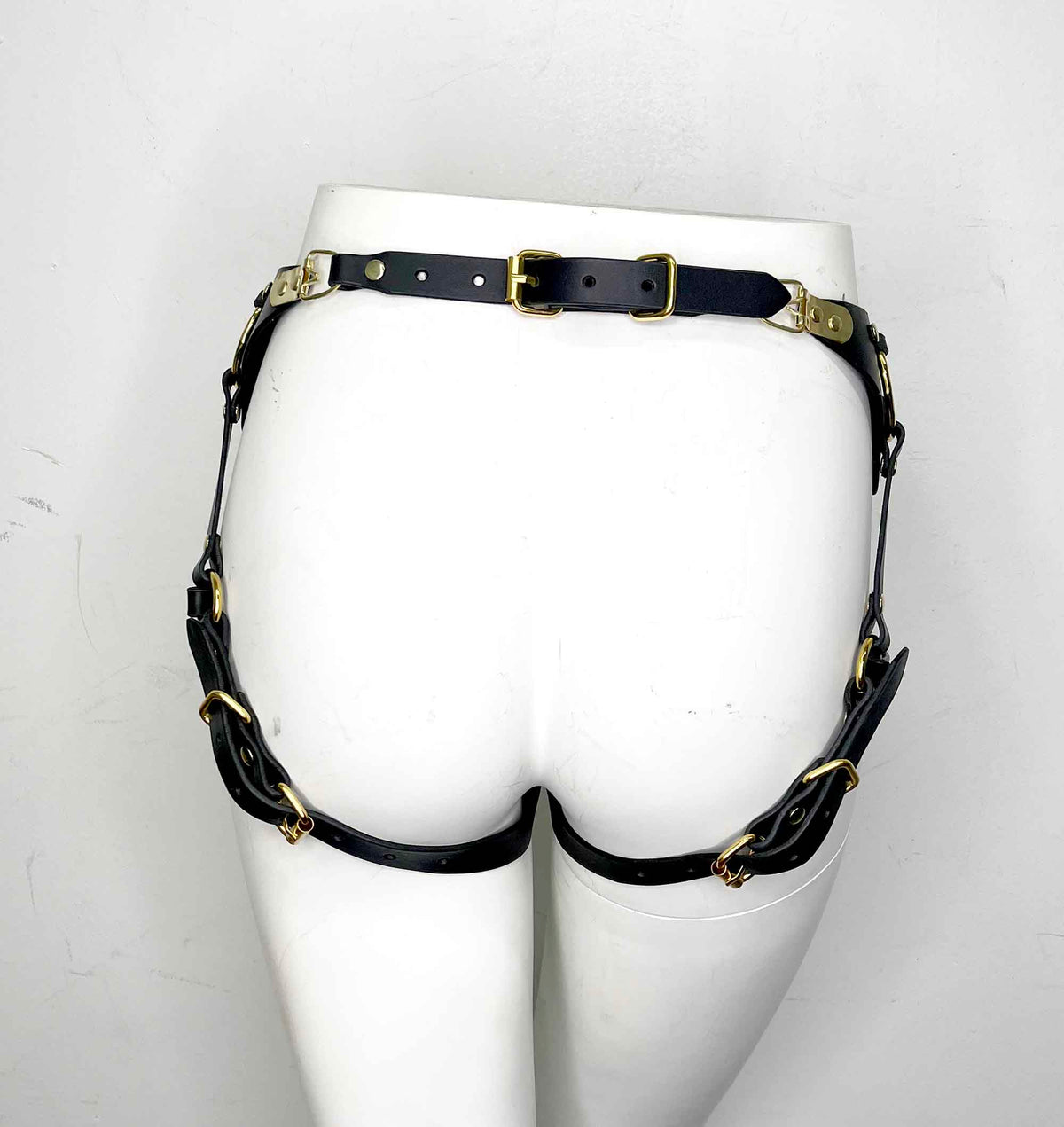 Adelaide Black Leather Bottom Leg Harness