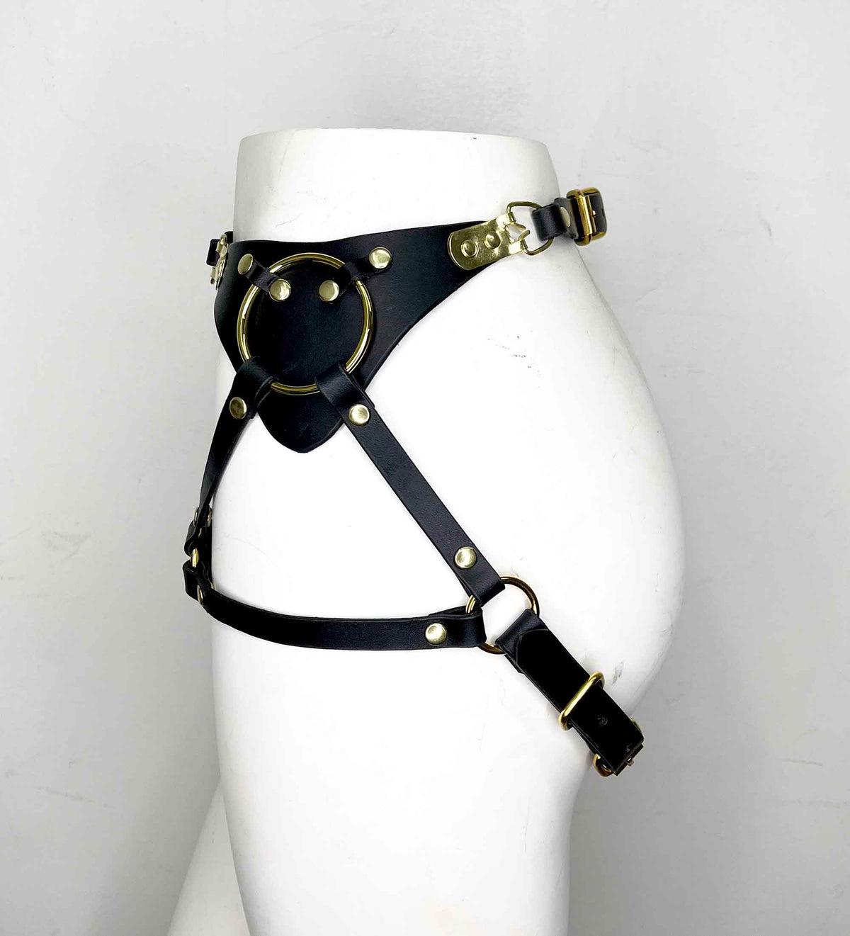 Adelaide Black Leather Bottom Leg Harness