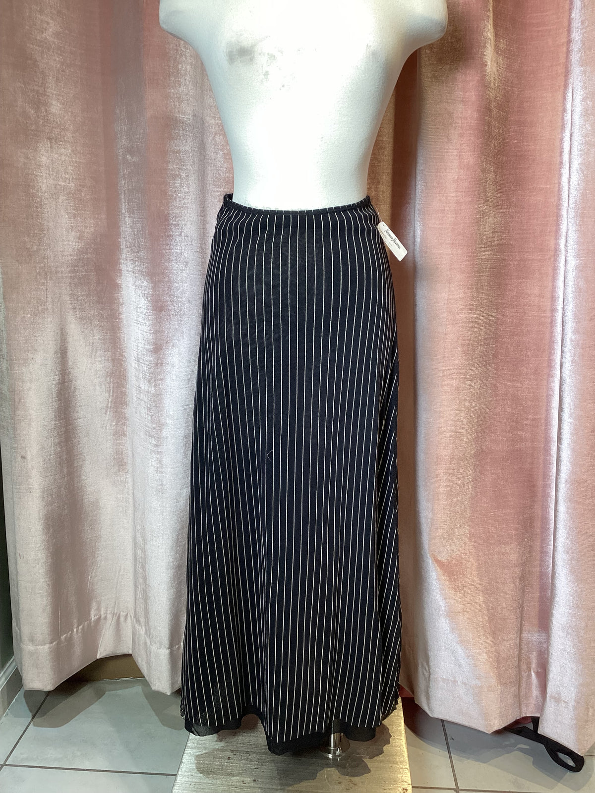 Vintage 90s y2k Jean Paul Gaultier maille pinstripe maxi skirt