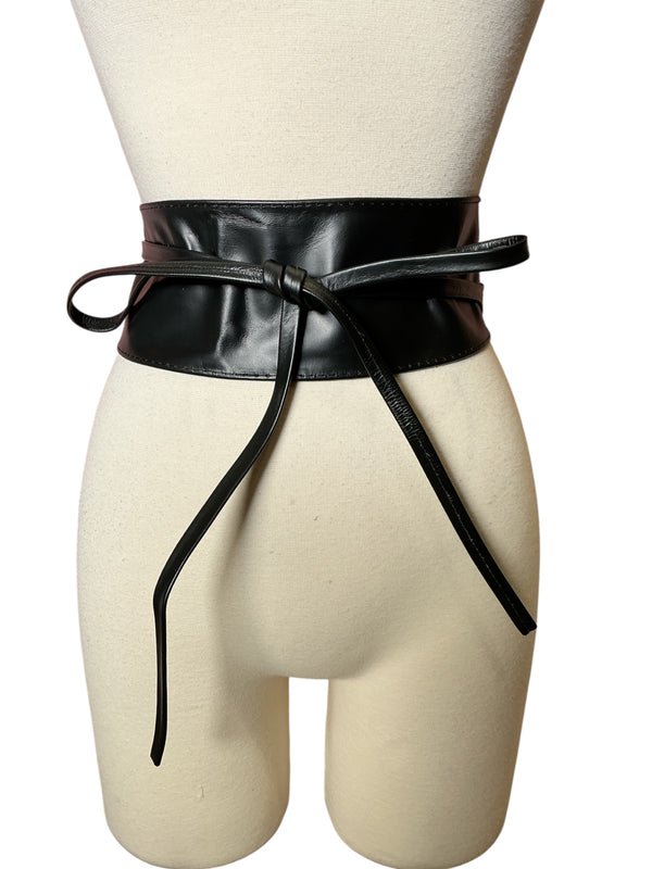 Li Genuine Leather Obi Belt
