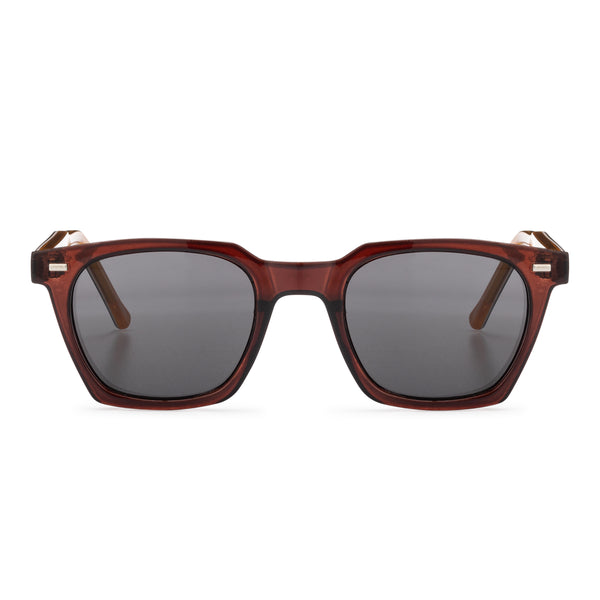 BC2 - Acetate Classic Wayfarer Sunglasses - Brown/Black