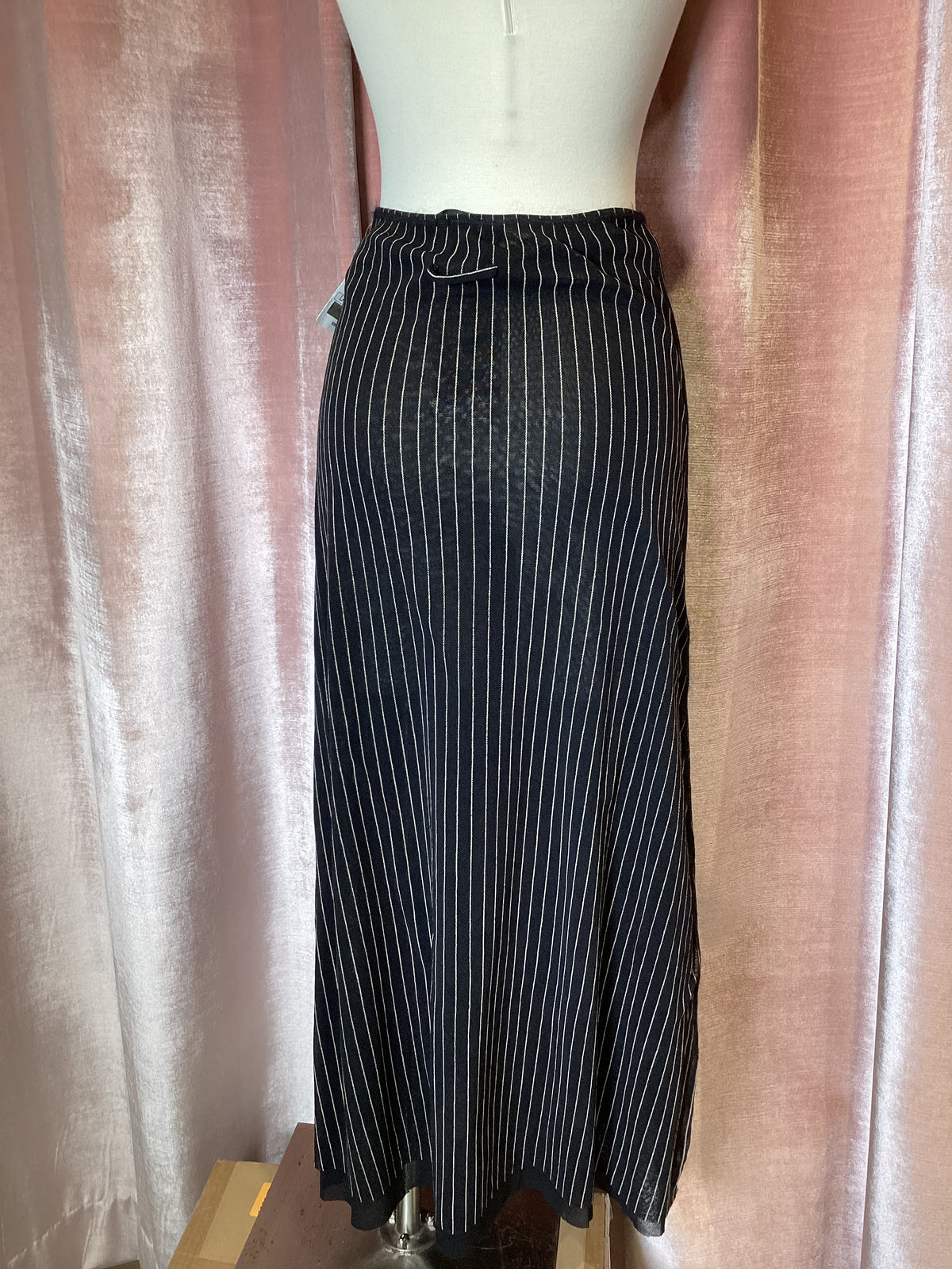 Vintage 90s y2k Jean Paul Gaultier maille pinstripe maxi skirt