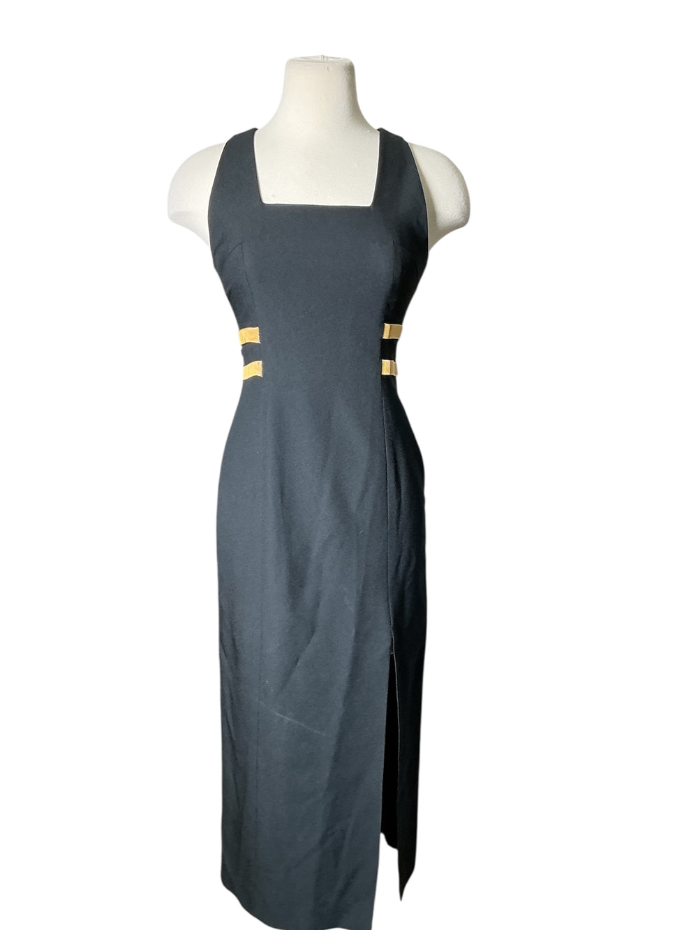 Vintage 90s Gillian Chainmail Mesh Cllumn Slit Formal Party Prom Dress Xs/S Vintage 90s Gillian Chainmail Mesh Cllumn Slit Formal Party Prom Dress Xs/S