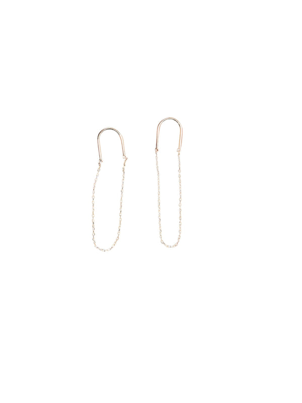 925 ARCH CHAIN SWAG EARRINGS