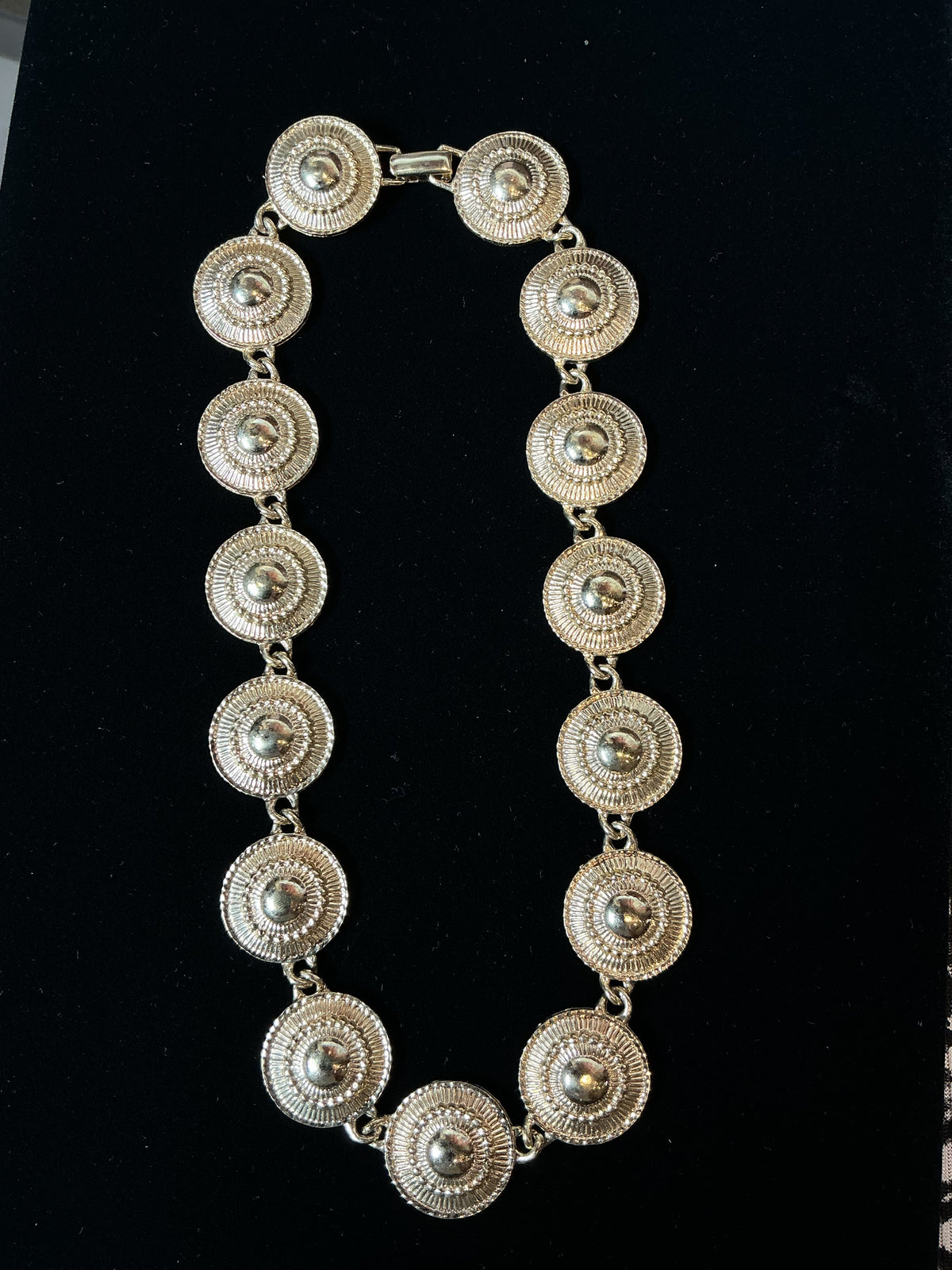 Vintage 1980s gold plated disc medallion chain necklace