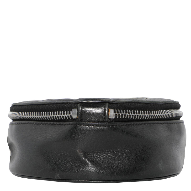 Chanel Chocolate Bar Quilt Lambskin Leather Mini Circle Bag