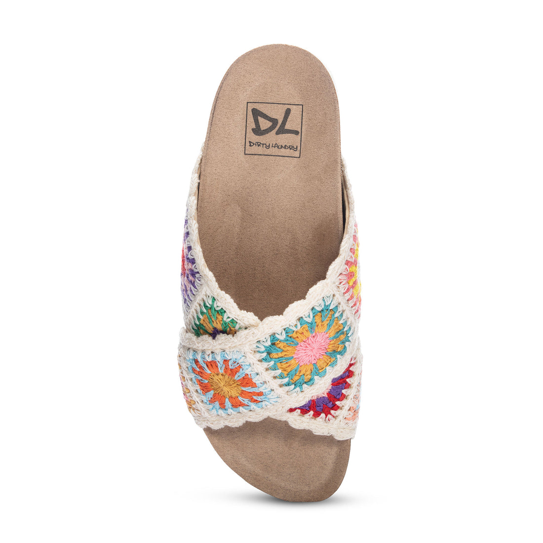 Plays Crochet Platform Slide Chunky Mule Sandals