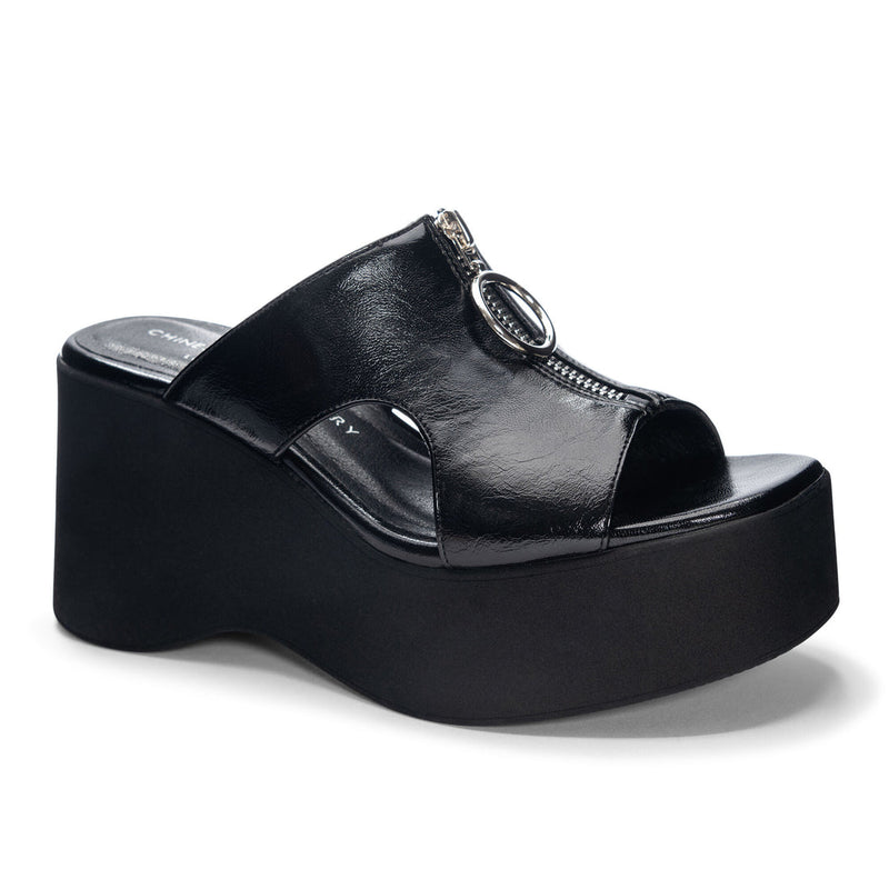Taysha Platform Slide Chunky Mule Sandals