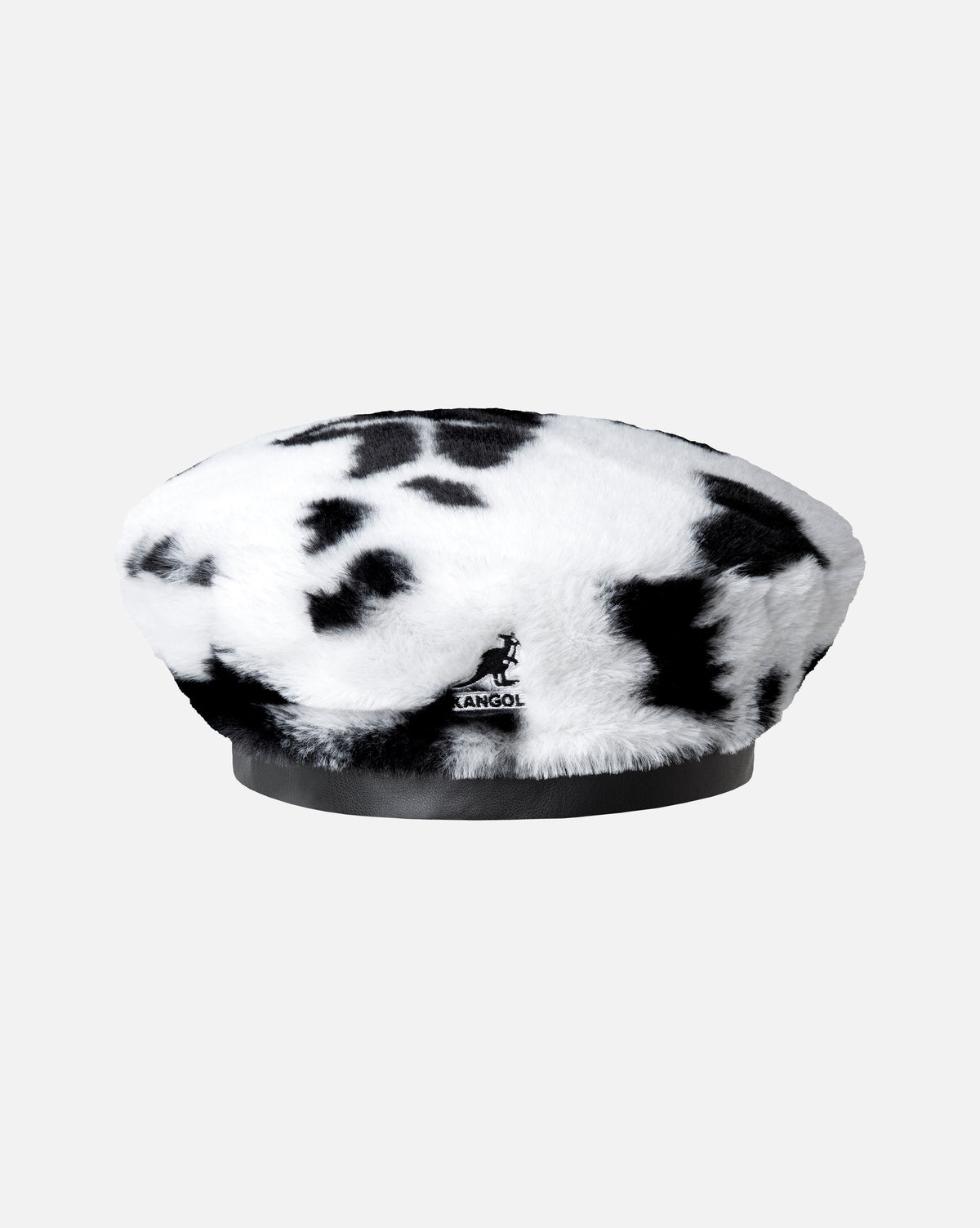 Kangol Faux Fur Cow Print Beret