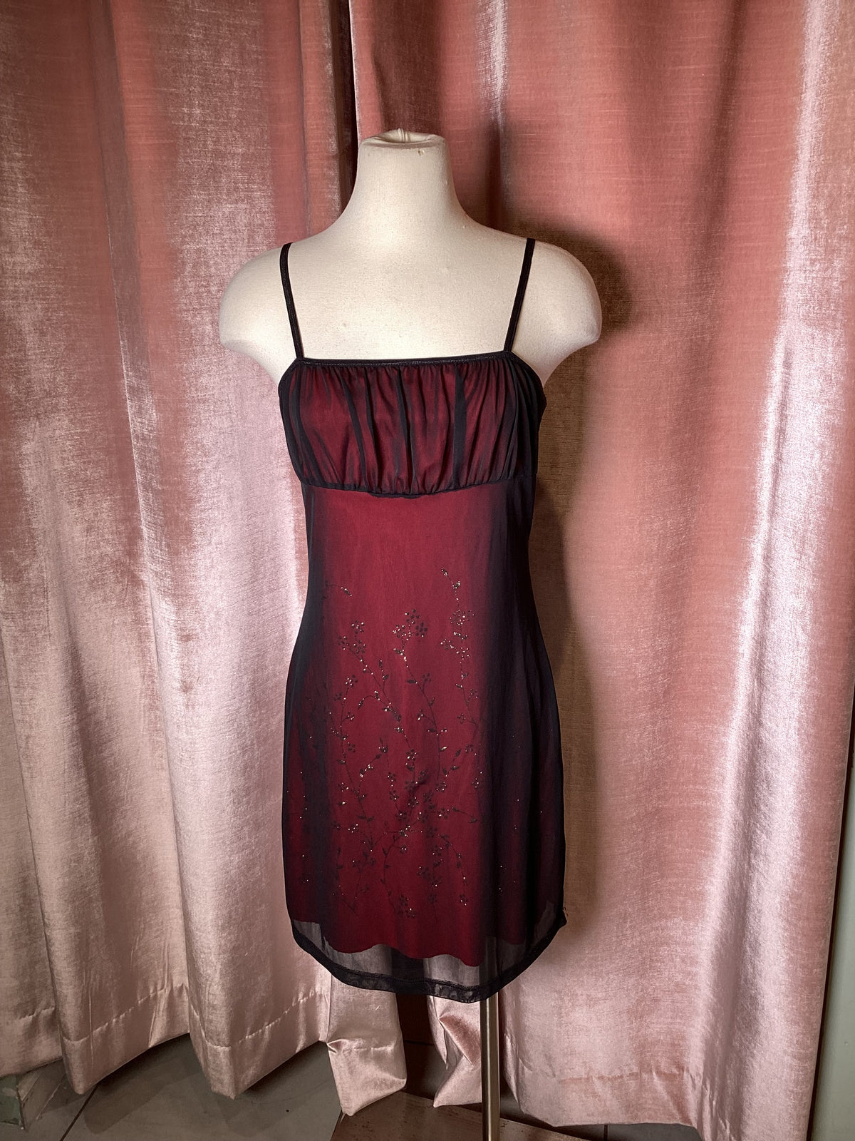 Vintage Y2K Candy Rocket Mesh Glitter Babydoll Empire Bodycon Dress