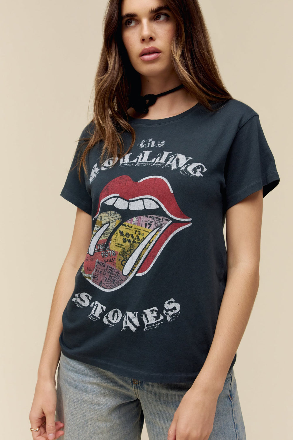 Rolling Stones Market Ticket Shirt Graphic Tour Tongue T Fill – Mint