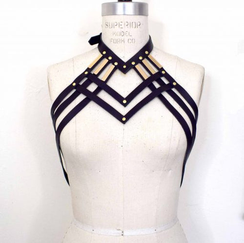 Deidre Draped Strappy Leather Harness